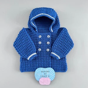 Sudadera con capucha de doble pecho con patrones de tejido para bebé de Designs By Tracy D - Imagen 1 de 2