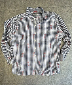 Camicia Tommy Bahama manica lunga blu uomo abbottonata misto cotone 2XL palma - Foto 1 di 10