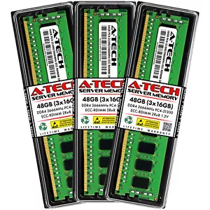 48GB 3x 16GB PC4-2666 RDIMM Supermicro 1029U-TN12RV-NEBS Memory RAM - Picture 1 of 6