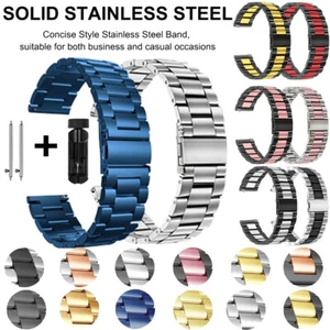 18mm 20mm 22mm 24mm Replacement Stainless Steel Metal Band Bracelet Watch Strap - Picture 1 of 36