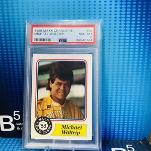 Michael Waltrip 1988 Maxx Charlotte NASCAR Race Card #98 - PSA 8 - Bild 1 von 2