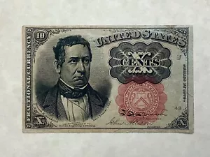 ~ FR 1266 TEN 10 CENTS FIFTH / 5TH ISSUE FRACTIONAL CURRENCY NOTE - MEREDITH - Picture 1 of 2