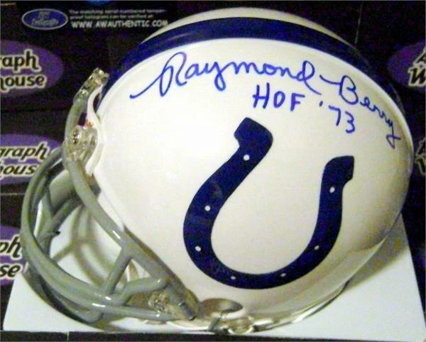 Raymond Berry autographed Mini Helmet (Baltimore Colts) inscribed "HOF 73" - Image 1 of 1