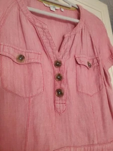 Kleid von BODEN, Gr. 12L / 38, 100 % Leinen, Leinenkleid, rosa - Bild 1 von 9