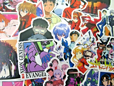 COOLSTICKS 50pc Type A Neon Genesis Evangelion Mech Manga Notebook Laptop Sticker Pack