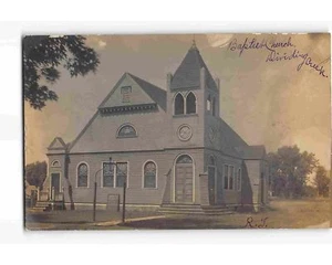 ST2042: BAPTIST CHURCH DIVIDING CREEK NJ (RPPC/postcard 1909 PM)  - Picture 1 of 2