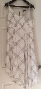 Mint Velvet White Check Print Sleeveless Dress Size 12 - Picture 1 of 10