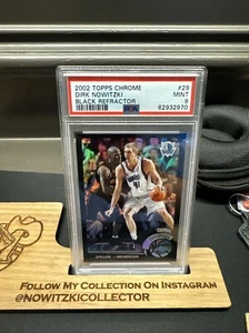 DIRK NOWITZKI 2002 Topps Chrome BLACK /99 SSP PSA 9 Pop 5 None Higher - Picture 1 of 4