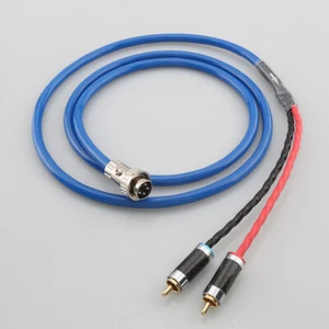 4 / 5 Pin Din Twist Locking Connector to Stereo 2 RCA Plug Naim HiFi Audio Cable - Picture 1 of 11