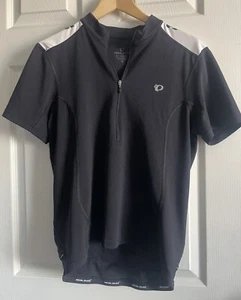 Pearl Izumi Select Jersey Mens M Black White 1/2 Zip Short Sleeve Cycling Pocket - Picture 1 of 13