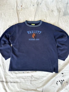 SELTEN 1990er Scooby Doo bestickt Rundhalsausschnitt Herren klein marineblau - Bild 1 von 5
