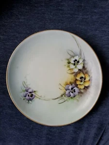 Hulschenreuther Selb Bavaria Dessert Plate pansies - Picture 1 of 7