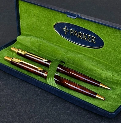 Vintage Parker Classic Laque Thuya Ballpoint Pen & Pencil Cet - Image 1 of 4