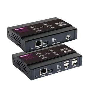 4K PoE HDMI KVM Extender Over IP, USB Ethernet Extender Over Cat5 Cat6 up to ... - Picture 1 of 8