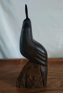 MCM Carved Wooden Quail - Picture 1 of 5