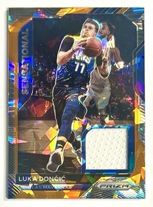 2020-21 Prizm Luka Doncic Orange Ice Swatches SP Game Used Jersey Mavs NBA Rare - Bild 1 von 12