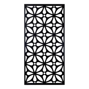 SA NEW Flying Sparks Painted Decorative Screen Floral Black 600x1200mm - Picture 1 of 2