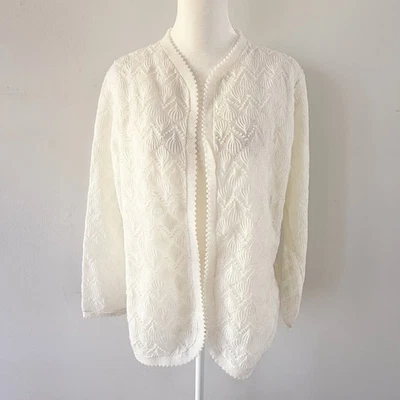 Cárdigan de encaje Vienna forrado con botones talla M Gottschalk de colección para mujer Cottage-Core Foto 1 de 4