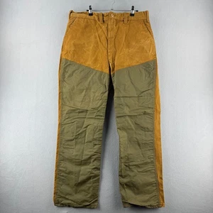 Vintage Saftbak Hunting Pants Mens Fits 35x30 Canvas Brush Guard 70s 80s Talon - Picture 1 of 19
