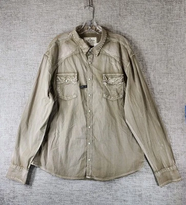 Camisa BKE Hebilla Vintage 1967 Ajuste Atlético Perla A Presión Para Hombres 2XL Tostada Occidental Nueva Con Etiquetas Foto 1 de 4