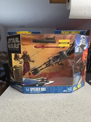 NUEVO • Star Wars The Clone Wars • Bicicleta Speeder Hasbro 2010 con Plo Koon • Nueva en caja Leer Foto 1 de 4