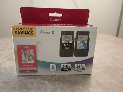 GENUINE Canon PG-240XL/CL-241XL Black & Tri-Color High Yield Genuine Ink OEM - Image 1 of 4