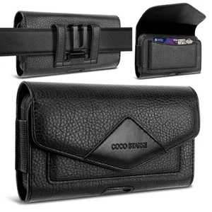 Leather Cell Phone Holster Belt Loop Phone Belt Holder for Men Carrying Phone... - Photo 1 sur 7