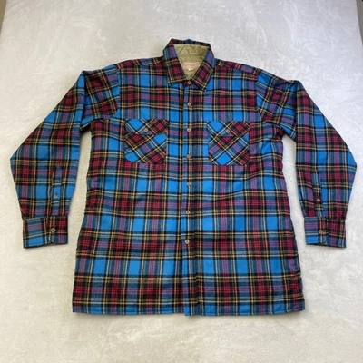 Camisa de franela a cuadros vintage Arrow ropa deportiva para hombre forrada en L acolchada manga larga Foto 1 de 4