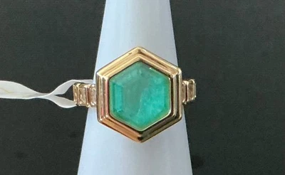 Anillo Bomb Party “Where Love Once Slept” RG19203 Aqua Calcedonia Cuarzo Dorado Talla 7 Foto 1 de 3