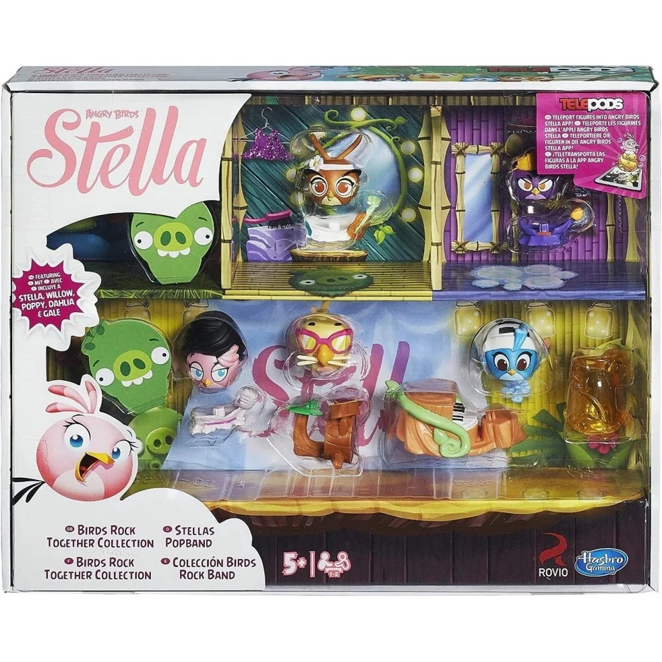 ANGRY BIRDS STELLA TELEPODS PÁSSAROS BALANÇAM JUNTOS FIGURAS NOVO BRINQUEDO - SEM TARIFAS DOS EUA - Imagem 1 de 1