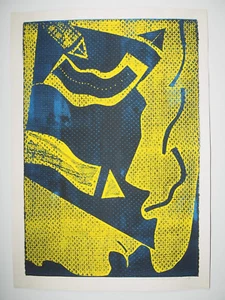 Kagoshima Ippei Siebdruck Blockdruck 1969 Nr.19 ED 2/5 signiert - Bild 1 von 7