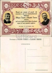 POLITICA SOCIALISMO-ONORANZE A TURATI E TREVES-MILANO 1948-C48-52 - Imagen 1 de 1