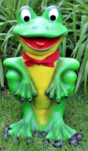 Figura De Jardín Divertida De Rana Con Corbata De Plástico H 51 Cm - Imagen 1 de 5