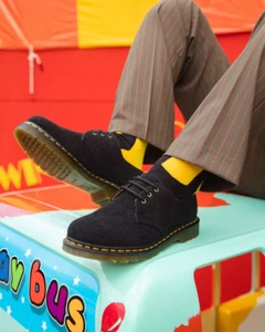Dr. Martens 1461 Black Duchess Corduroy Oxford Shoes UK8 - 11 - Picture 1 of 9