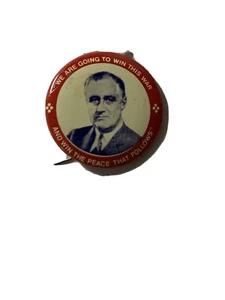 Franklin Roosevelt Fdr Political Button Reproduction - Picture 1 of 2