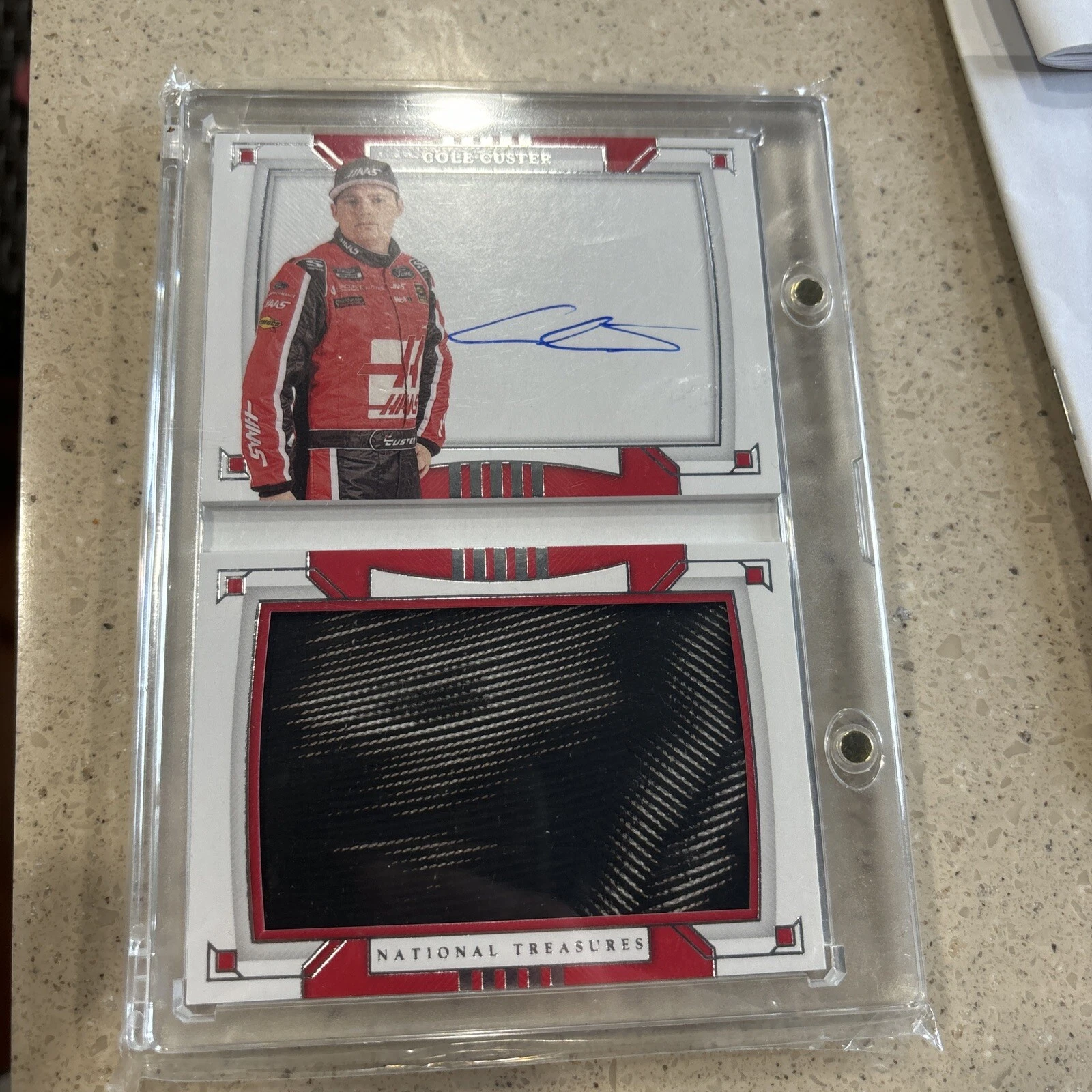 2020 Panini National Treasures Racing Cole Custer Patch Auto Booklet #1/25