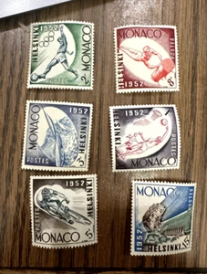6 estampillas de los Juegos Olímpicos de Mónaco 1952 - Imagen 1 de 1