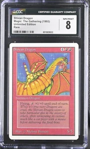 MTG Unlimited SHIVAN DRAGON CGC 8 (9033) Graded Power LPD - Picture 1 of 2