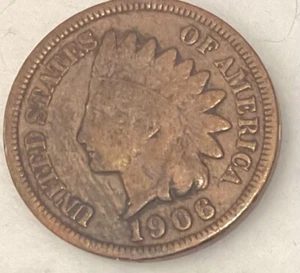 Indian Head Cent 1906 - sehr guter Zustand - Bild 1 von 2