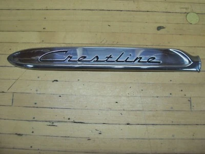 Винтажный новый из старых запасов 1953 1954 Ford CRESTLINE LH отделка переднего крыла со стороны водителя молдинг - Изображение 1 из 4