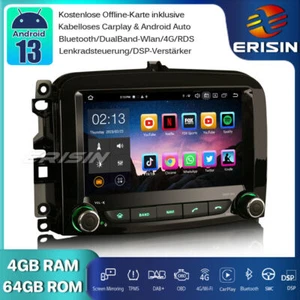 8-Kern DAB+Android 13 GPS Autoradio Bluetooth für Fiat 500L CarPlay OBD2 Wifi 4G - Bild 1 von 22