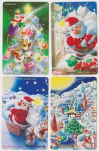 LOT 4 télécartes JAPON - PERE NOEL - SANTA CLAUS CHRISTMAS JAPAN phonecards - Picture 1 of 1