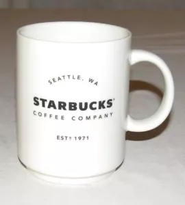 Taza blanca Starbucks Seattle WA 2018 14 OZ 4,25 pulgadas - Imagen 1 de 2