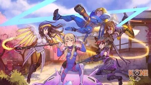 Anime hirasawa yui kotobuki tsumugi tracer overwatch Playmat Gaming Mat - Picture 1 of 1