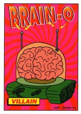 1994 SKYBOX THE SIMPSONS RADIO ACTIVE MAN BRAIN-O #R1 BONGO TRADING CARD - Image 1 of 4