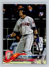 2018 Topps Rookie RC #99 Greg Allen Cleveland Indians Baseball Card