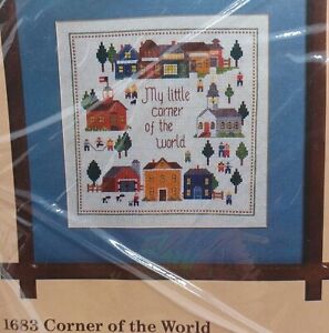 Vintage Creative Circle #1683 "Corner of the World" Cross Stitch Kit New