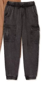 Wonder Nation Boy’s Size 12 Large Cargo Jogger Pants, Black - Picture 1 of 5