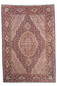 Toller handgeknüpfter Vintage Tabreez Wolle Vorleger 5,2 x 3,6 Fuß (1762 Ger-4) - Bild 1 von 8
