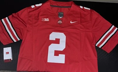Caleb Downs Red Ohio State OSU Jersey Buckeyes Stitched 2 FUSE Stitched - Image 1 of 4